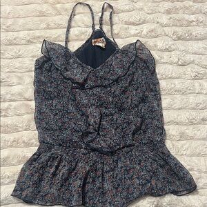 Mudd Navy and Red Floral Camisole
